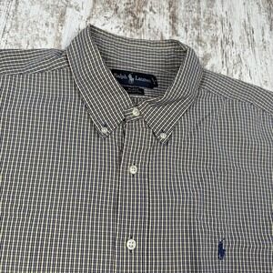 Ralph Lauren Blake Mens Long Sleeve Button Down Shirt Sz XXL Gingham Dad Classic